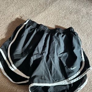 Nike Black Athletic Shorts with White Trim